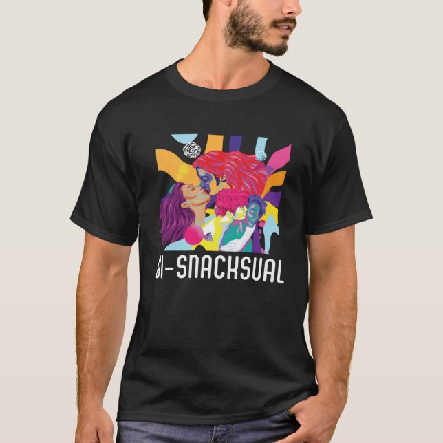 Bi Snacksual Bisexual Rainbow Pride Bisexuality LG T-Shirt (Vorderseite)
