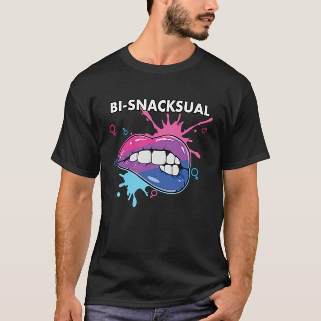 Bi Snacksual Bisexual Rainbow Pride Bisexuality LG T-Shirt (Vorderseite)