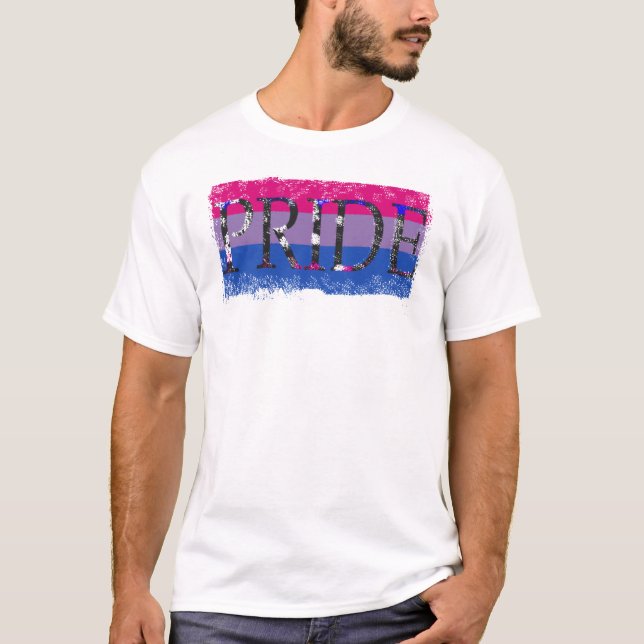 Bi-Stolz-Farben T-Shirt (Vorderseite)