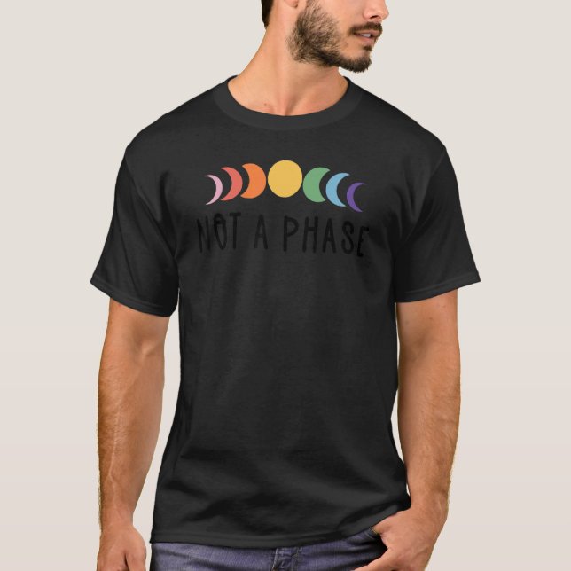 Bi-Stolz kein Phase-Bisexueller-Stolz-Moon T-Shirt (Vorderseite)