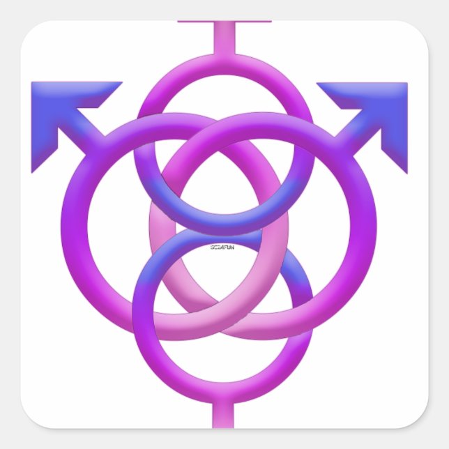 BI SWINGERS SYMBOL QUADRATISCHER AUFKLEBER (Vorderseite)