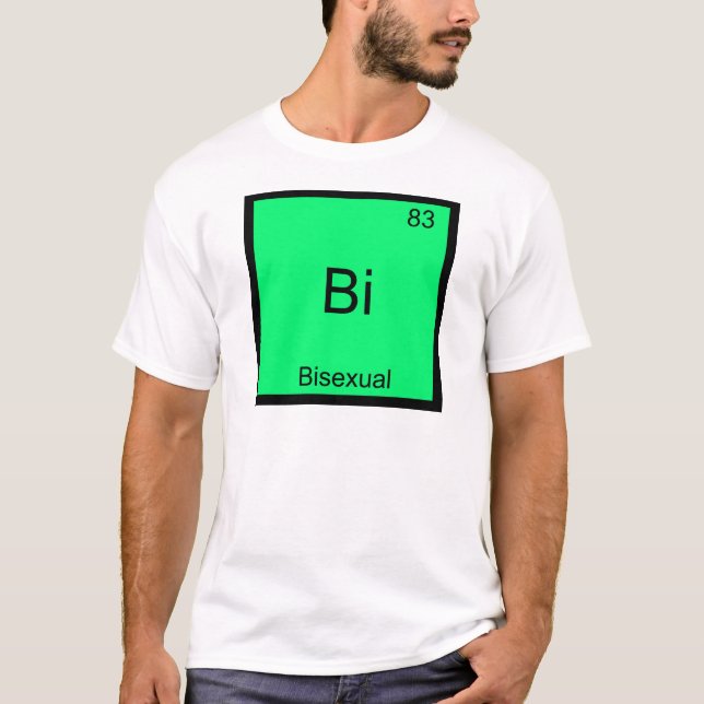 Bi - Symbol für Bisexual Chemistry Element Funny T-Shirt (Vorderseite)