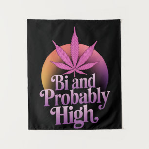 Bi und wahrscheinlich hohe bisexuelle Pride-Flagge Wandteppich