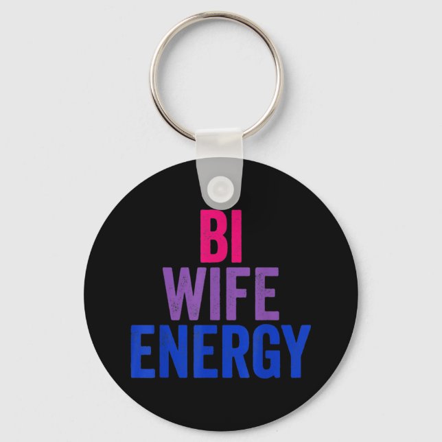 Bi Wife Energy Bisexual Pride Schlüsselanhänger (Vorderseite)