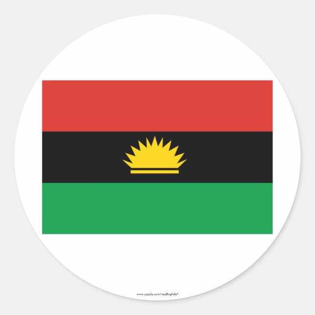 Biafra-Flagge (1967-1970) Runder Aufkleber (Vorderseite)