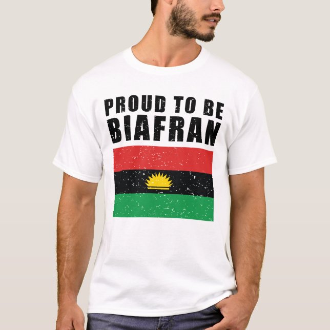 Biafra-Flagge - stolz auf Biafran - Biafra T-Shirt (Vorderseite)