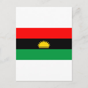 Biafra-Republik Minderheit ethnische Flagge Postkarte