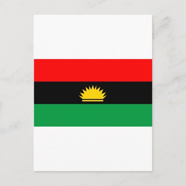 Biafra-Republik Minderheit ethnische Flagge Postkarte (Vorderseite)