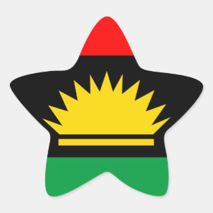 Biafra-Republik Minderheit ethnische Flagge Stern-Aufkleber