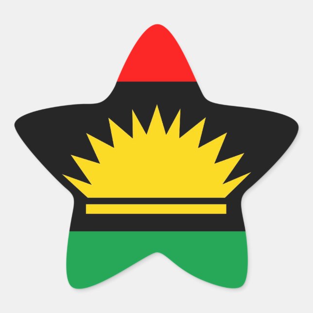 Biafra-Republik Minderheit ethnische Flagge Stern-Aufkleber (Vorderseite)