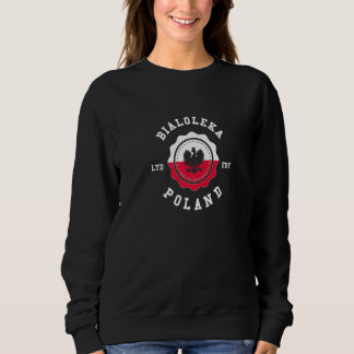 BIALOLEKA Polen Flaggenabzeichen Vintage Premium Sweatshirt