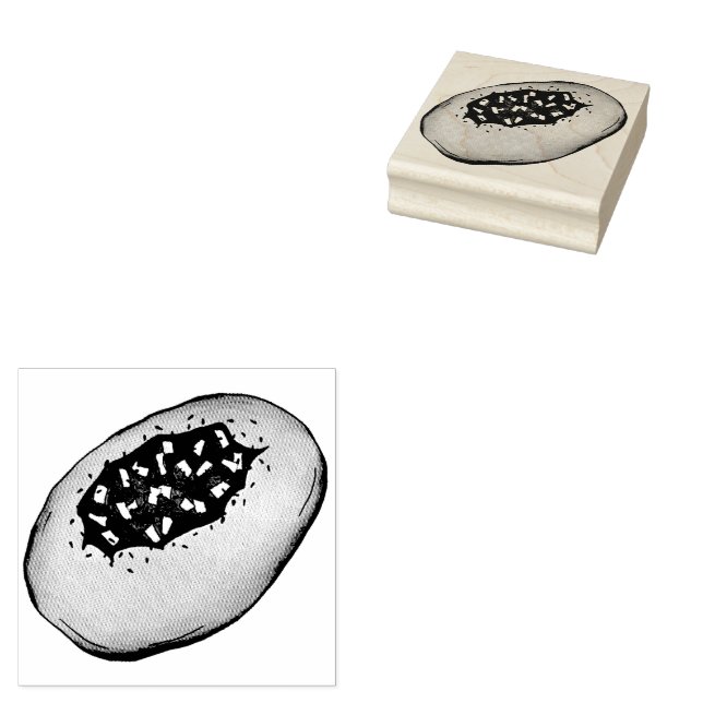 Bialy Jüdische Bäckereizwiebel Polen Polnisches Es Gummistempel (Stempel)