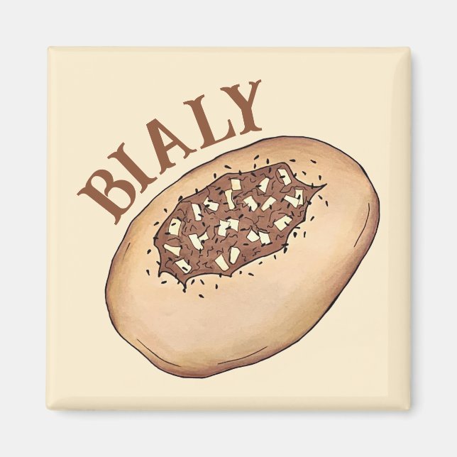 Bialy Jüdische Bäckereizwiebel Polen Polnisches Es Magnet (Vorne)