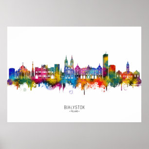 Białystok Polen Skyline Poster