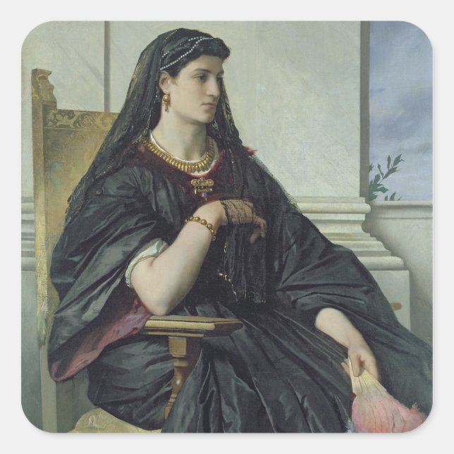 Bianca Capello, 1864/68 Quadratischer Aufkleber (Vorderseite)