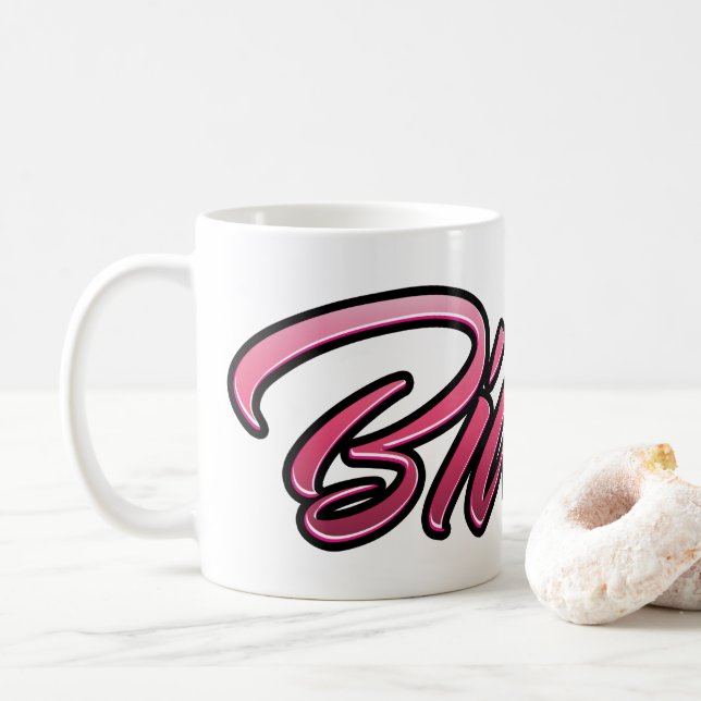 Bianca faded pink Tasse Teetasse Kaffeetasse (Mit Donut)