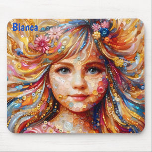 BIANCA ~ Happy Birthday ~ Sequin Girl ~ Mousepad