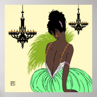 Bianca in grün - Prints/Plakate Poster