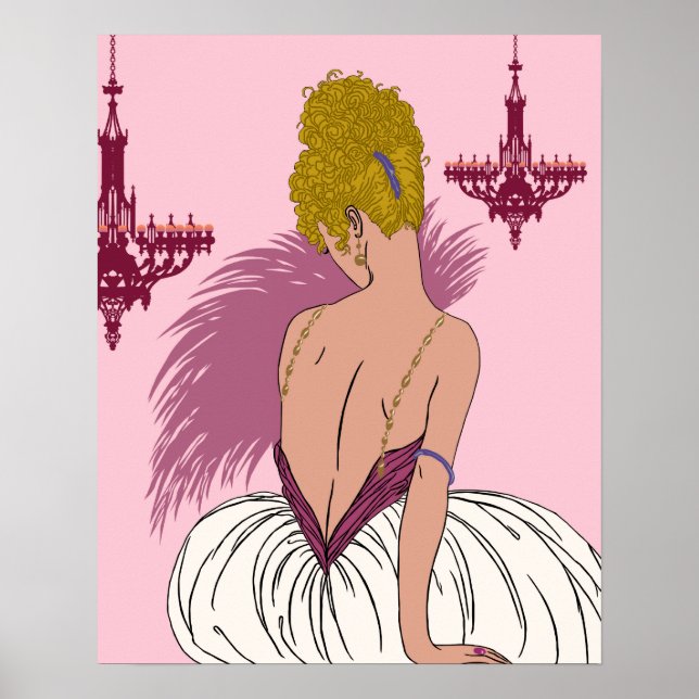 Bianca in Pink & Burgund Poster (Vorne)