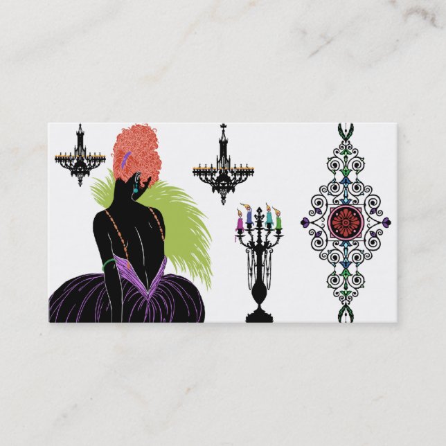 Bianca in Schwarzem u. im Weiß - Visitenkarten Visitenkarte (Vorderseite)