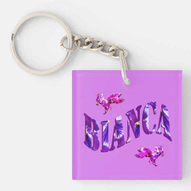 Bianca, Logo der Blumenfrauen, Schlüsselanhänger (Vorderseite)
