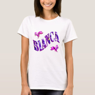 Bianca, Mädchenname aus Stiefmütterchen, T-Shirt