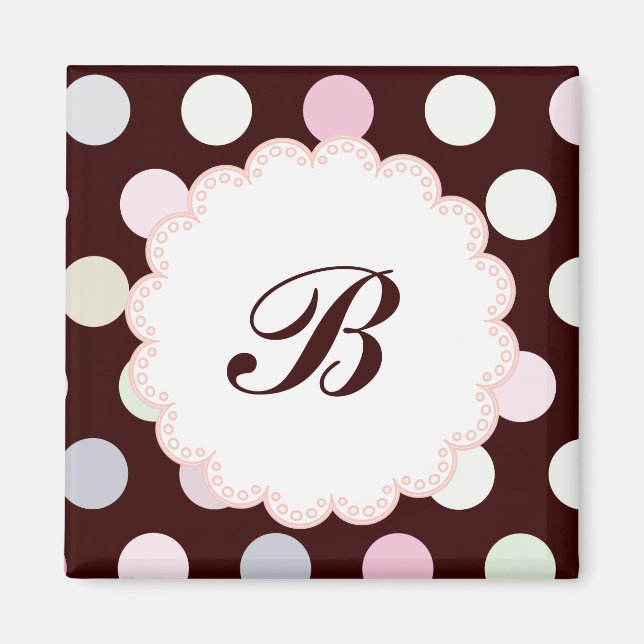 Bianca Mit Monogramm Magnet (Vorne)