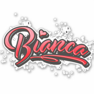 Bianca red Heart Graffiti Aufkleber Sticker