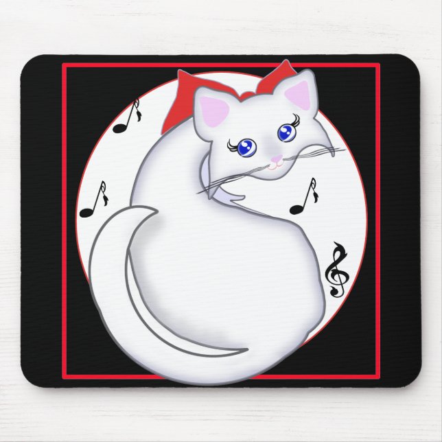 Bianca Toon Kitty Music Mousepad (Vorne)
