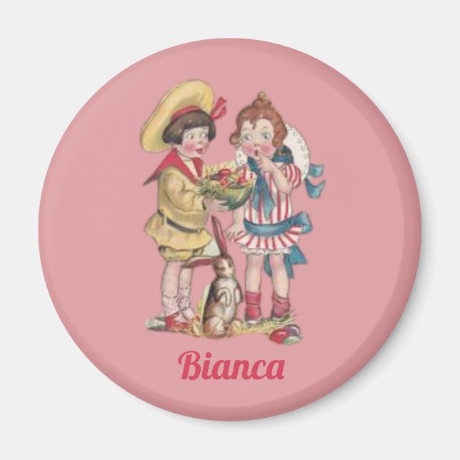 BIANCA ~ VINTAG ~ Kinder Kanincheneier ~ Magnet (Vorne)
