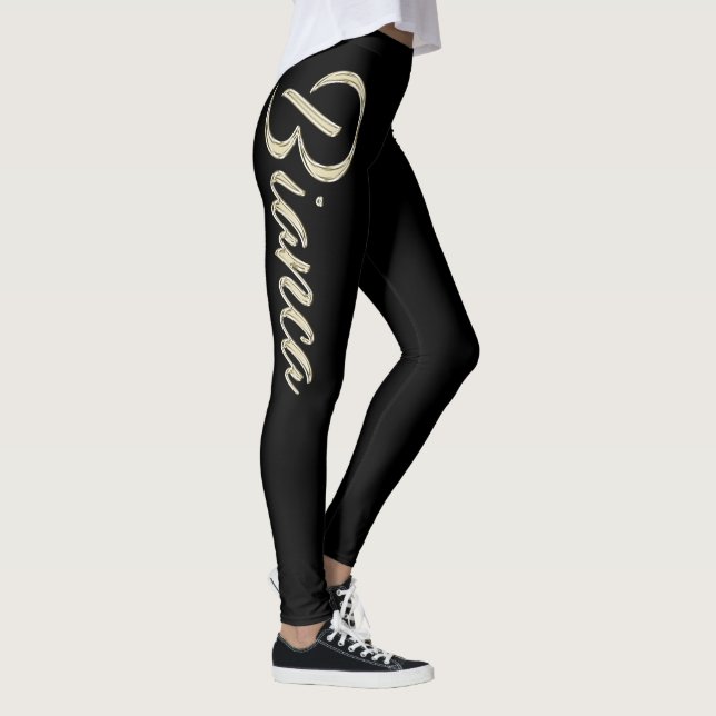 Bianca white gold Handwriting Hose Leggings (Rechts)