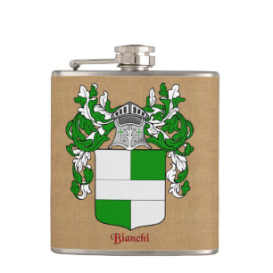 Bianchi Heraldischer Schild mit Mantle und Helm Flachmann