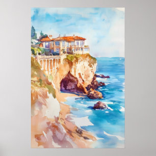 Biarritz Aquarell 1 Poster
