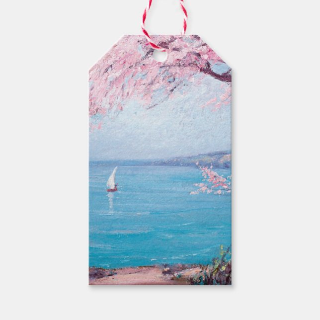 Biarritz Beach (von Kimon Loghi) Geschenkanhänger (Vorderseite)