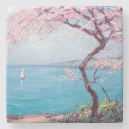 Biarritz Beach (von Kimon Loghi) Steinuntersetzer