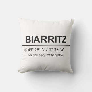 Biarritz Coordinaten - Biarritz-Koordinaten Kissen
