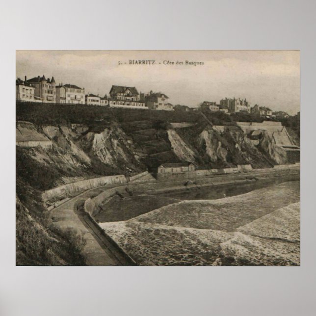 Biarritz Côte des Basque Frankreich Poster (Vorne)