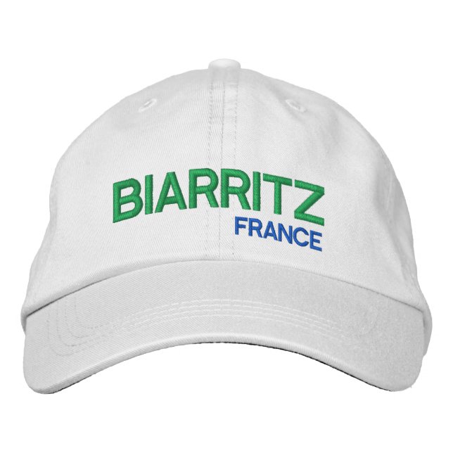 Biarritz* France Cap Bestickte Baseballkappe (Vorderseite)