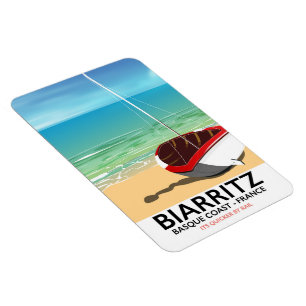 Biarritz Frankreich Strand Reiseplakat Magnet