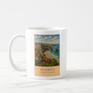 Biarritz, Frankreich – Vintage-Reisebecher Kaffeetasse