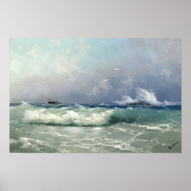 Biarritz,  Ivan Konstantinovich Aivazovsky Poster (Vorne)