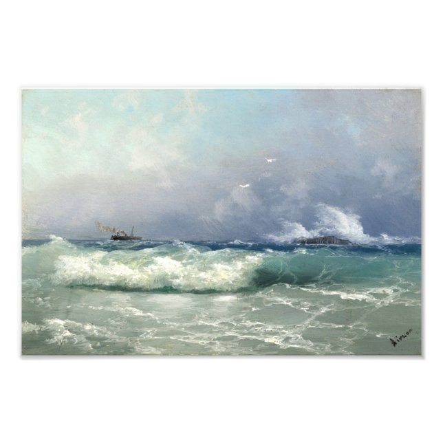 Biarritz, Ivan Konstantinowitsch Aivazovsky Fotodruck (Vorne)