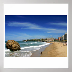 Biarritz la grande plage poster