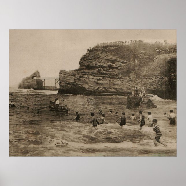 BIARRITZ - Rocher de la Virge et Bains du port Poster (Vorne)