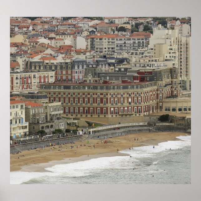Biarritz Strand, Belle Époque Architektur. Poster (Vorne)