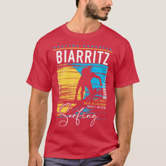Biarritz Surfing Retro Surf Graphic Vintag Surfer T-Shirt
