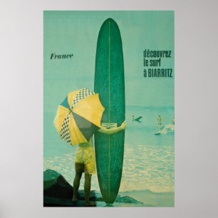 Biarritz Surfposter   Surf   Surfer Poster