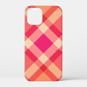Bias Kariert, Orange, Coral & Fuchsia Case-Mate iPhone Hülle