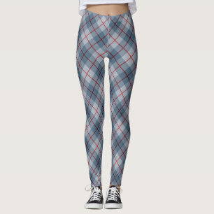 Bias Karo Blau-Rot gestreift Leggings