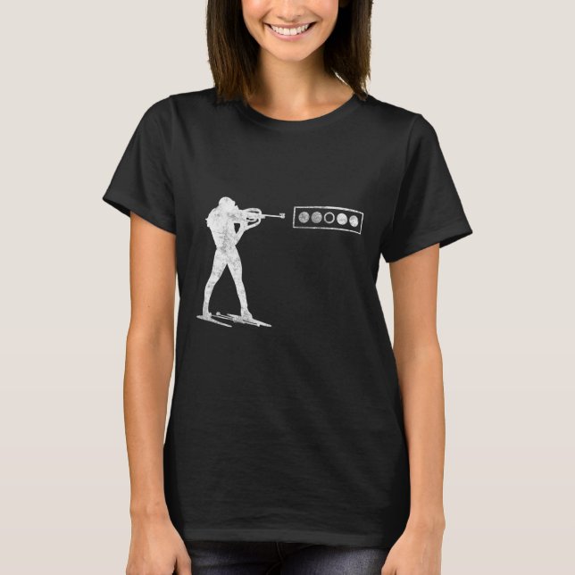 Biathlet am Shooting Range T-Shirt (Vorderseite)